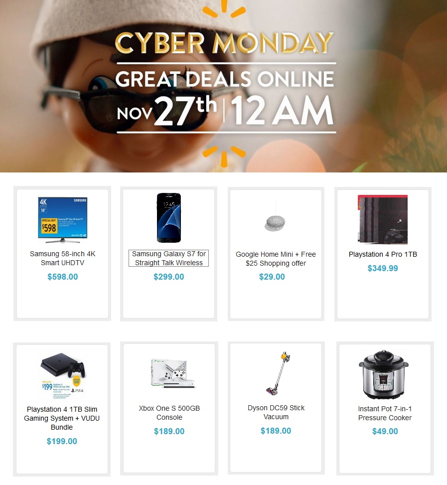 WalMart Cyber Monday 2018 Ads, Deals and Sales